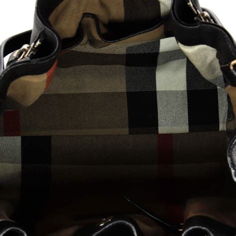 burberry brit black leather textile maidstone signature check-print|Burberry clothing website.